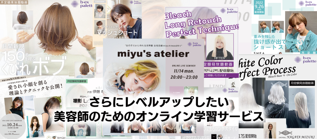 さらにレベルアップしたい 美容師のためのオンライン学習サービス